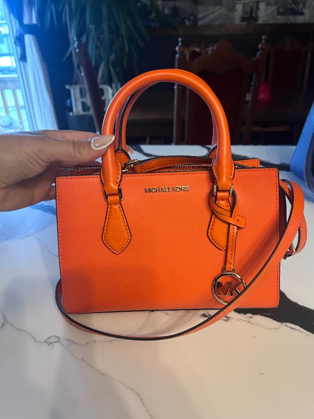 Michael Kors Sheila Small Center Zip Satchel